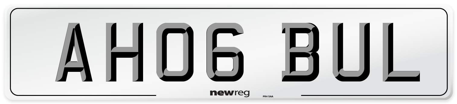 AH06 BUL Number Plate from New Reg